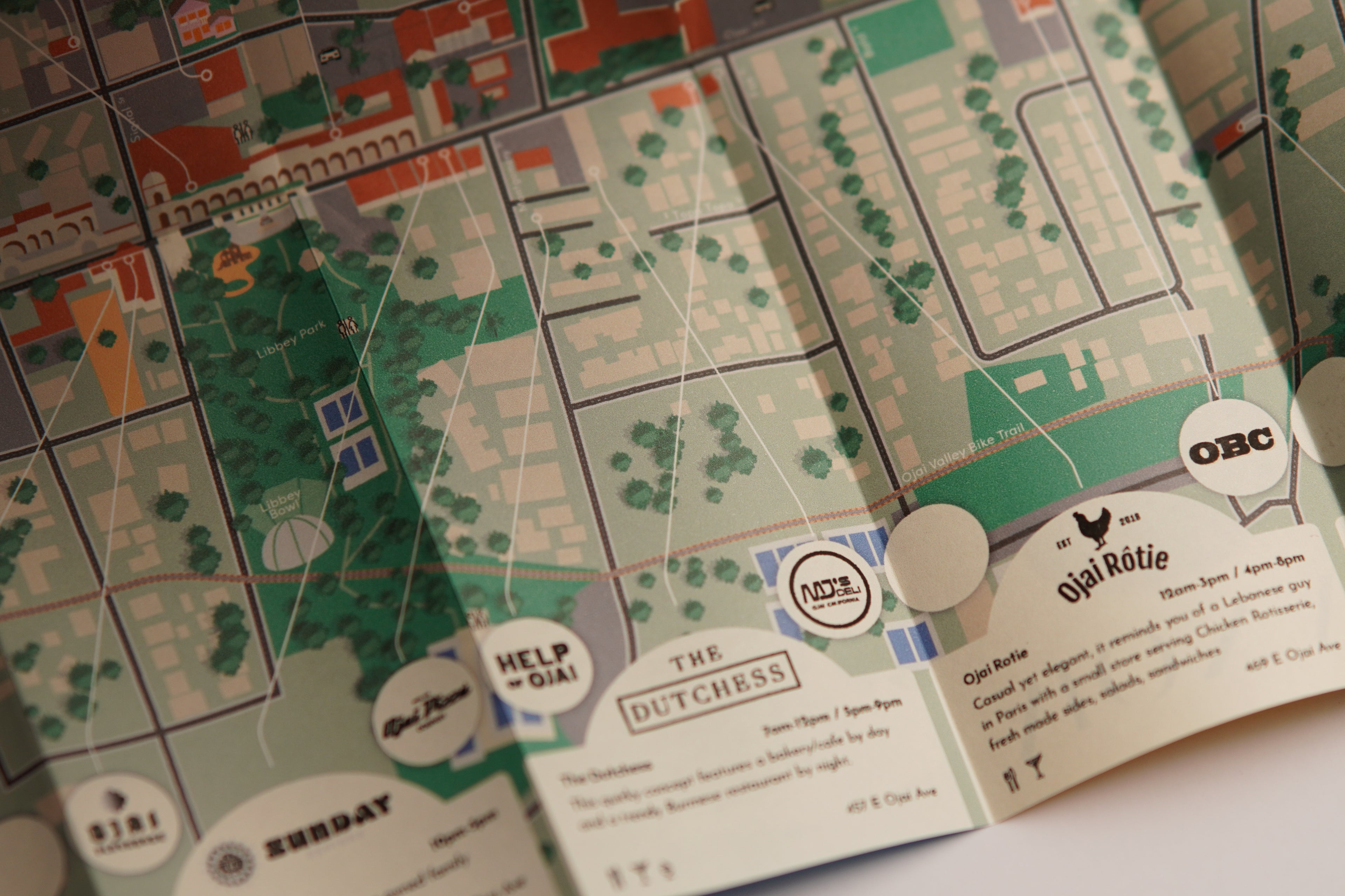 Logo & Blurb Map Callout - Ojai Pocket Map